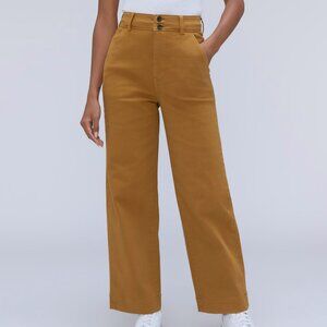 Everlane, The Organic Wide-Leg Pant, Tapenade [New]